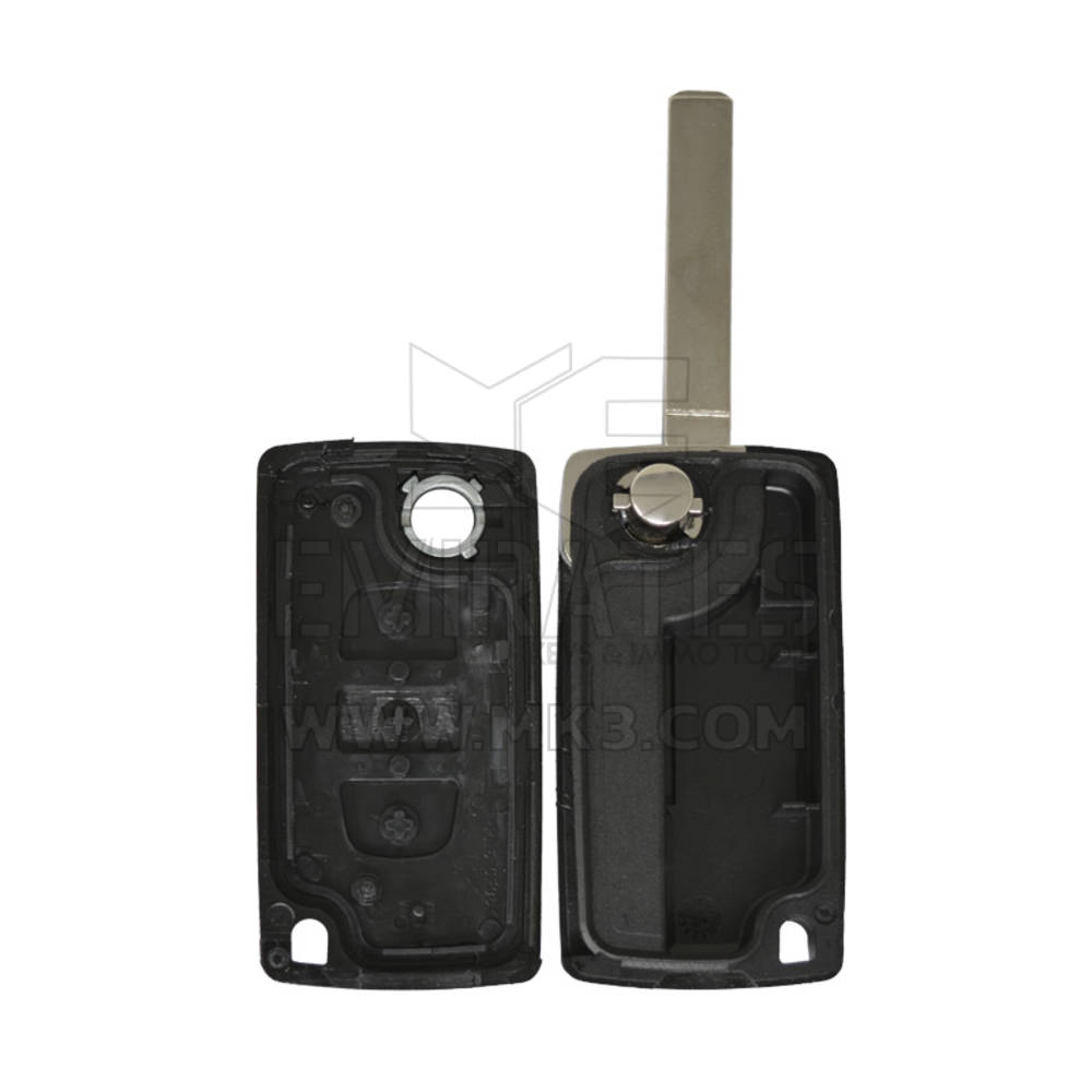 Peugeot Flip Remote Key Shell 3 Button without Battery Holder - MK13449 - f-2