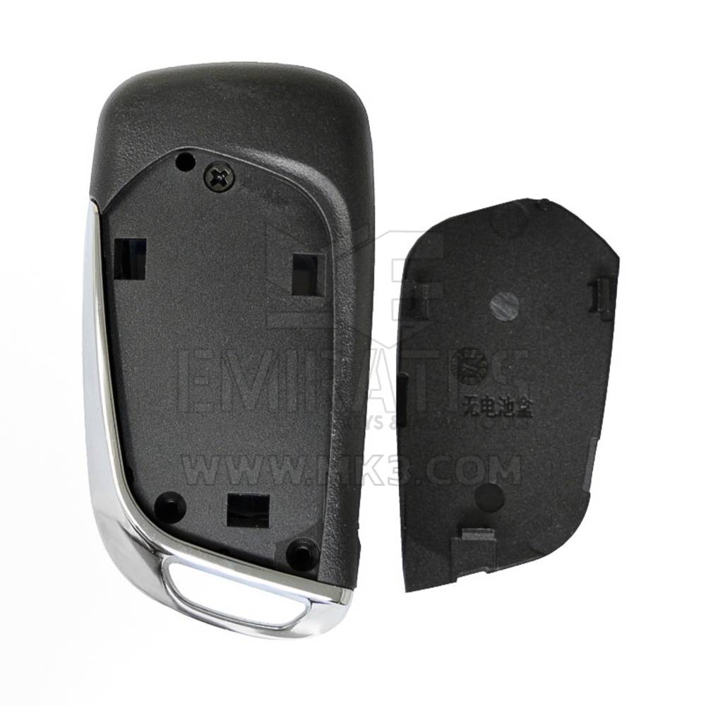 Guscio chiave telecomando Peugeot Flip 2 pulsanti cromato senza supporto batteria modificato di alta qualità, copertura chiave telecomando Mk3, sostituzione gusci portachiavi a prezzi bassi.