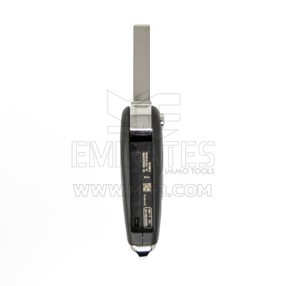 Peugeot Flip Remote Key Shell 2 botões cromados sem suporte de bateria modificado - MK13454 - f-2