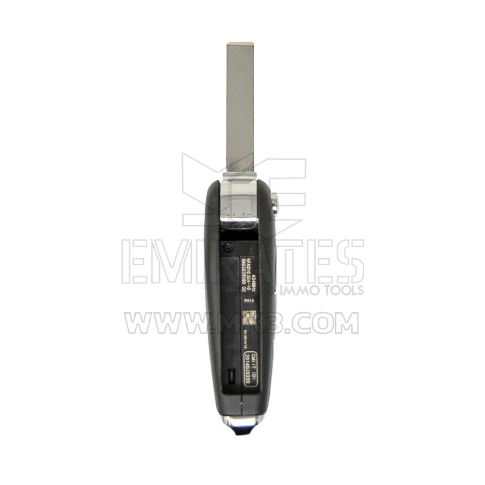 Peugeot Flip Remote Key Shell Chrome 2 botones con soporte de batería modificado - MK13459 - f-2