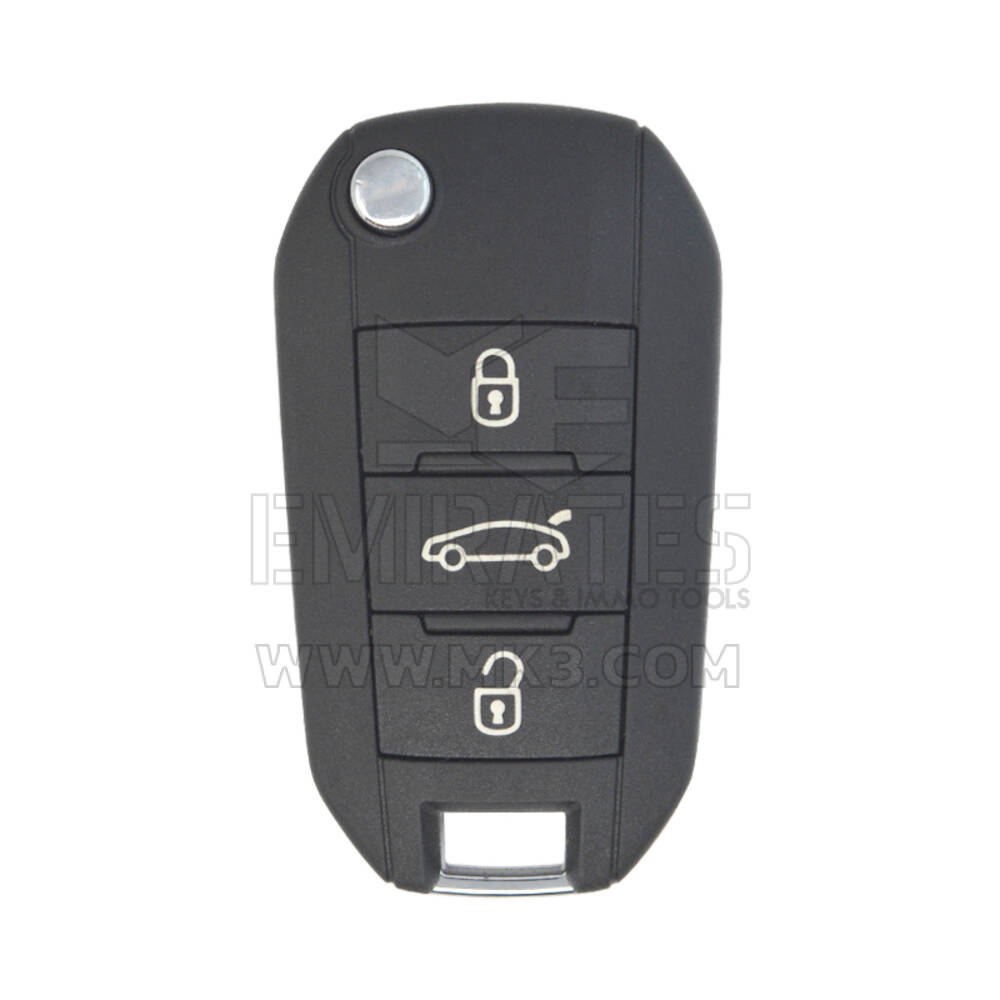 Peugeot 508 301 2013-2017 Véritable clé à distance Flip 3 boutons 433 MHz FSK