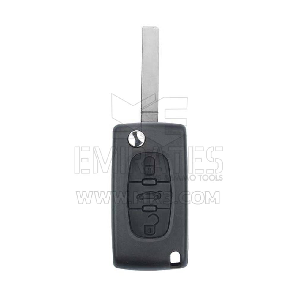 New Aftermarket Peugeot 407 Flip Remote Key 3 Buttons 433MHz ASK High Quality Best Price | Emirates Keys 