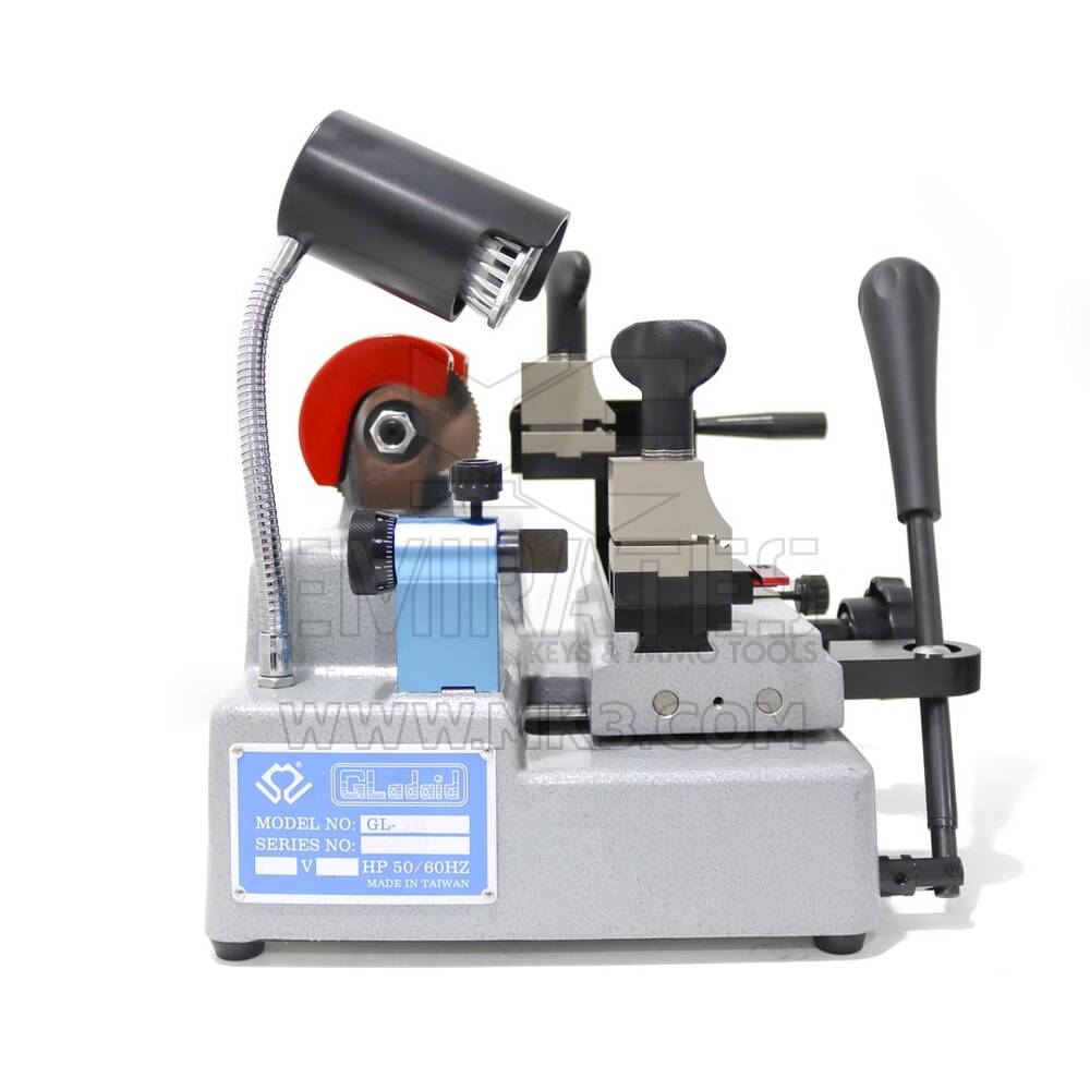 GLADAID GL-330 Taiwan Duplicating Key Cutting Machine or duplicating “FLAT” keys, such as those used with popular safe deposit and locker locks.