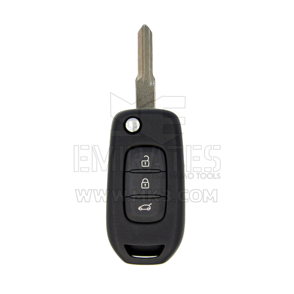 ما بعد البيع الجديد Renault - REN Flip Remote Key Shell 3 أزرار اللون الأبيض شفرة HU136 جودة عالية السعر المنخفض اطلب الآن | مفاتيح الإمارات