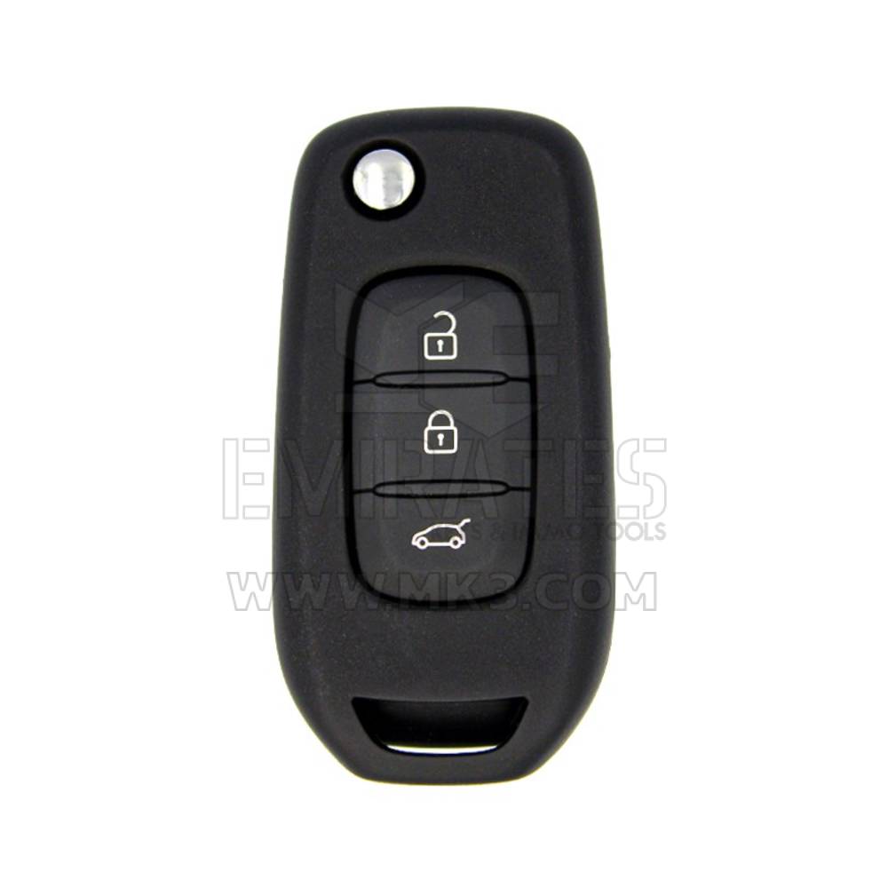 Coque de clé télécommande rabattable REN Dacia, 3 boutons, couleur blanche, lame HU136