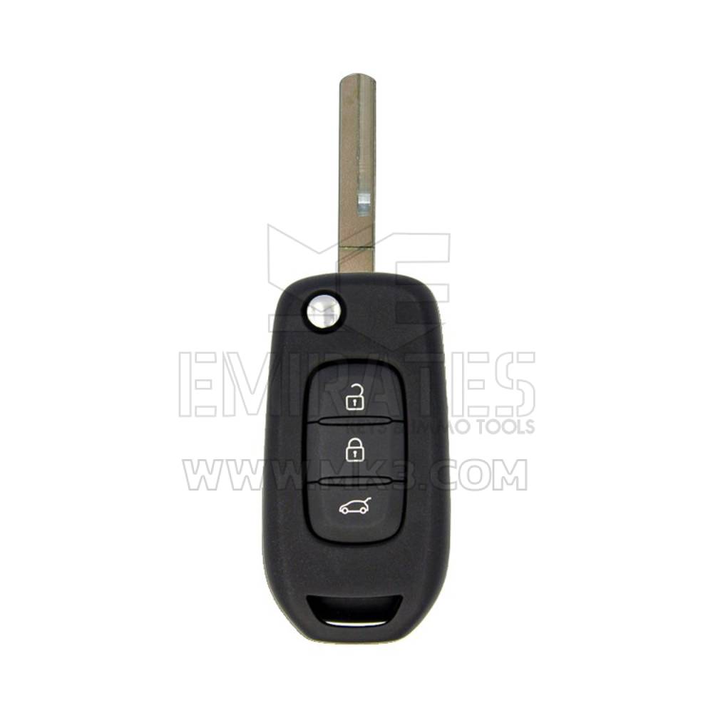Pièces de rechange de haute qualité Renault - REN Flip Remote Key Shell 3 boutons couleur blanche HYN17 Blade, Emirates Keys Remplacement des coques de porte-clés à bas prix.