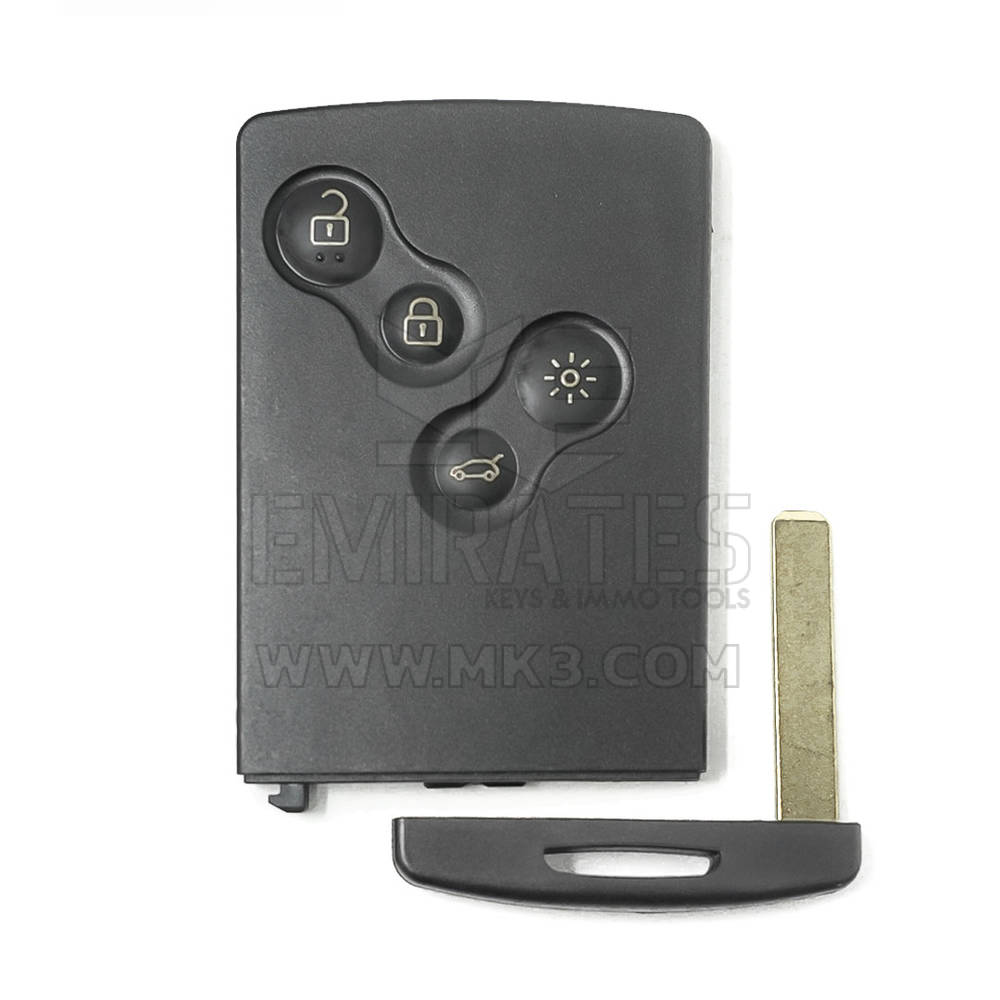 High Quality Aftermarket REN - Renault Fluence Megane3 Clio4 Remote Card Shell 4 Buttons with Laser Blade | Emirates Keys
