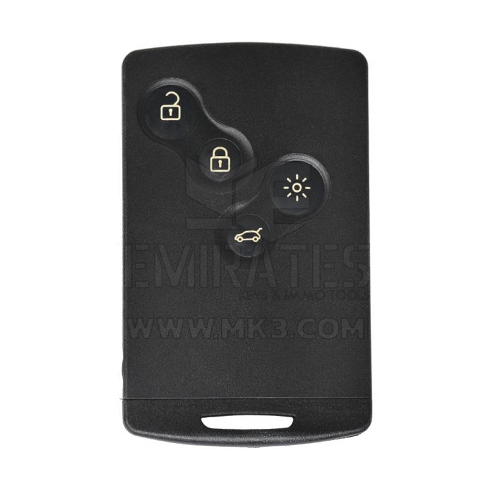 REN Fluence Megane3 Clio4 Remote Card Shell 4 Buttons with Laser Blade Emergency Key
