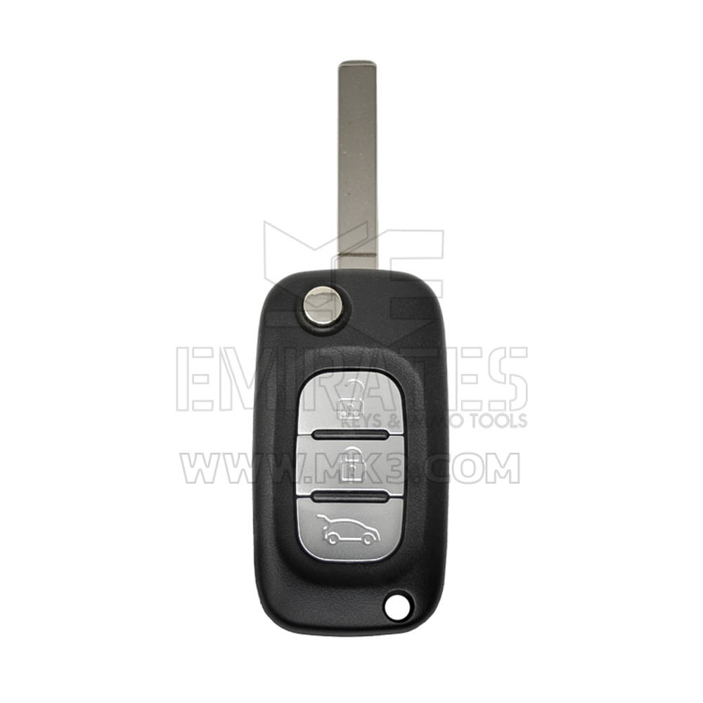 Guscio chiave telecomando Aftermarket di alta qualità Renault Fluence Flip 3 pulsanti, copri chiave telecomando Emirates Keys, sostituzione gusci portachiavi a prezzi bassi.