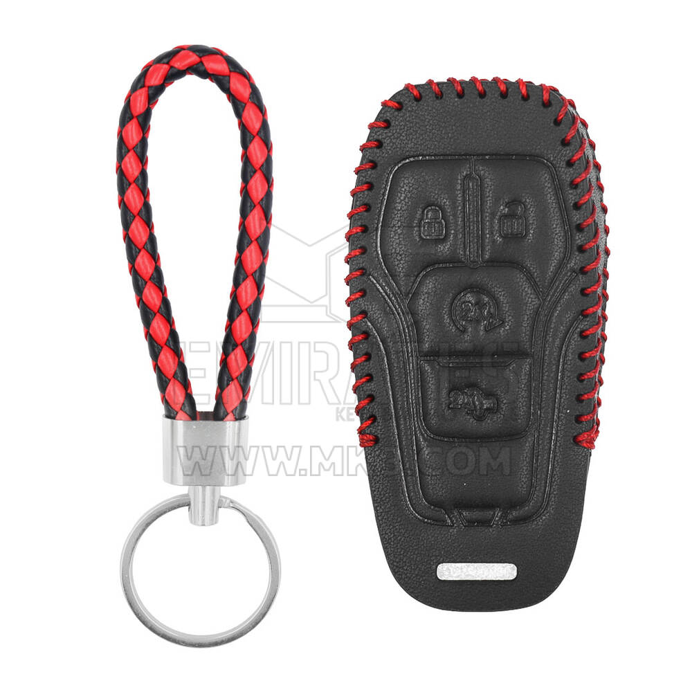 Funda de cuero para Lincoln Smart Remote Key 4 botones LK-A