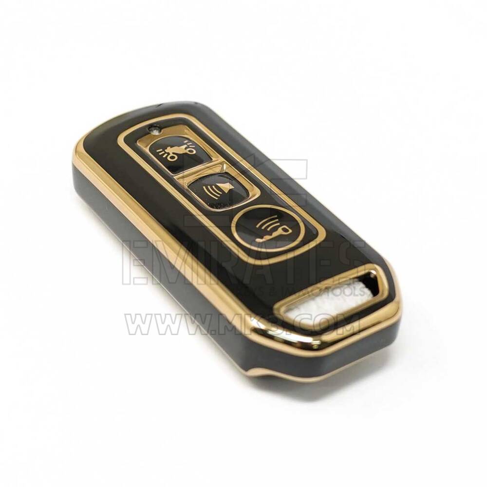 New Aftermarket Nano High Quality Cover For Honda Motorcycle Remote Key 3 Buttons Black Color I11J | Emirates Keys
