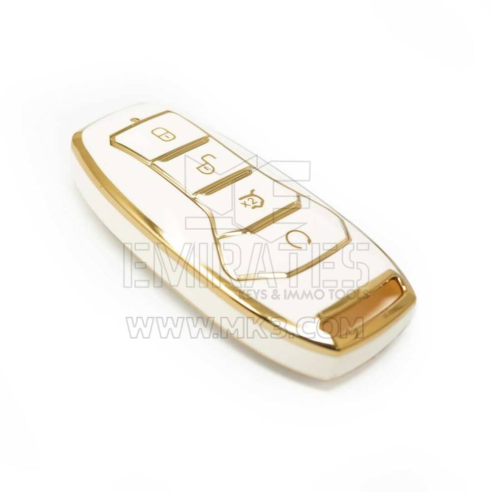Nueva cubierta de alta calidad Nano del mercado de accesorios para llave remota inteligente BYD 4 botones Color blanco A11J | Claves de los Emiratos