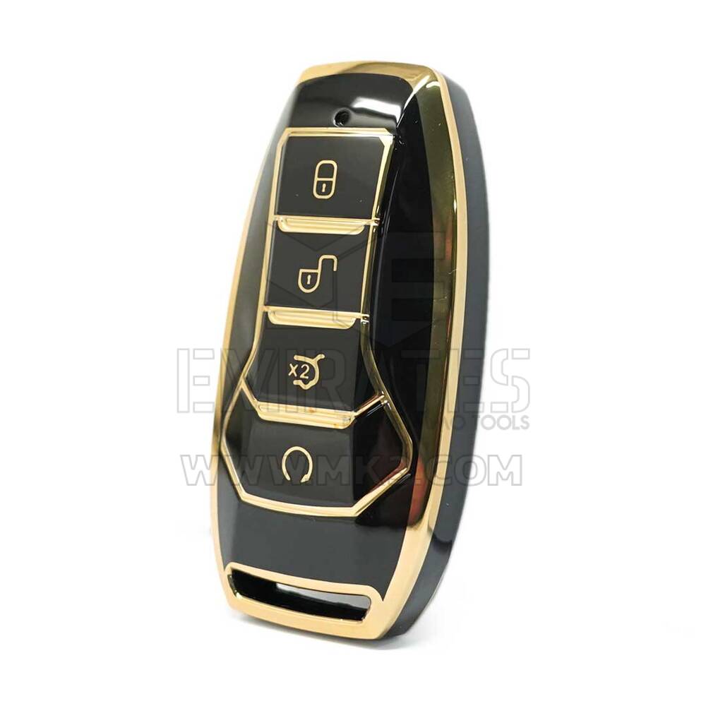 Cubierta Nano de alta calidad para BYD Smart Remote Key 4 botones Color negro A11J