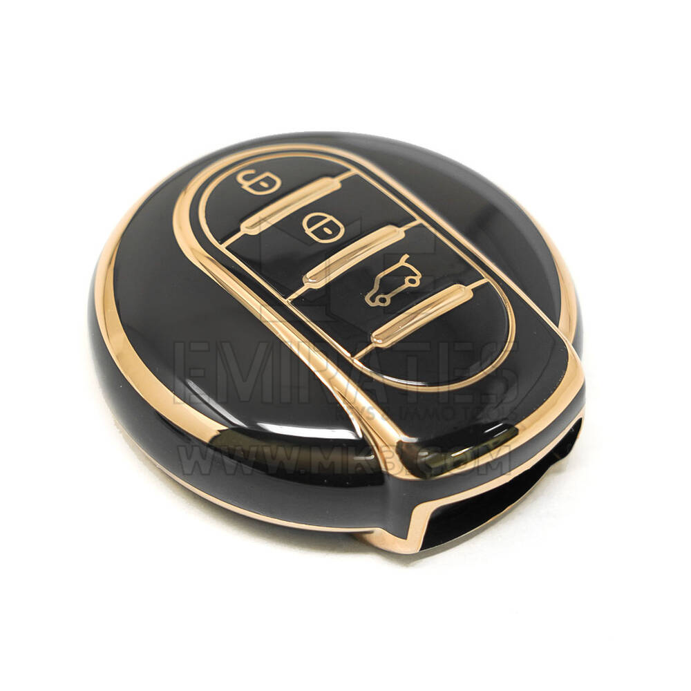 New Aftermarket Nano Cover di alta qualità per chiave remota Mini Cooper 3 pulsanti colore nero | Chiavi degli Emirati