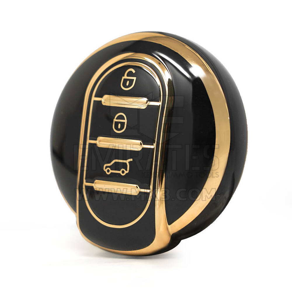Mini Cooper Uzaktan Anahtar 3 Düğme Siyah Renk için Nano Yüksek Kaliteli Kapak