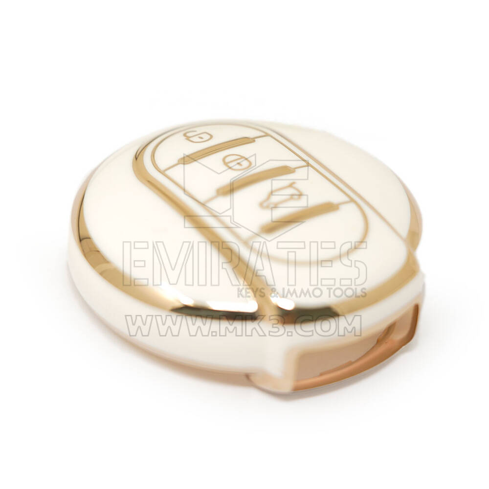nueva cubierta de alta calidad nano del mercado de accesorios para mini cooper llave remota 3 botones color blanco | Claves de los Emiratos