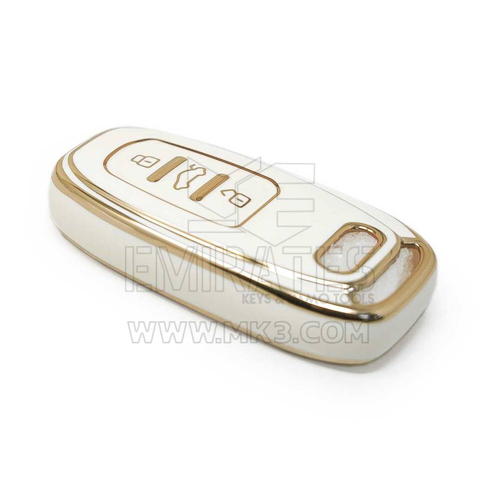 New Aftermarket Nano  High Quality Cover For Audi Smart Key 3 Buttons White Color| Emirates Keys