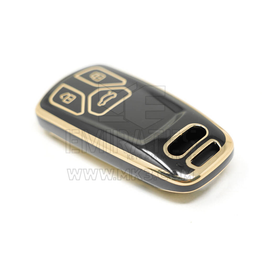 nueva cubierta de alta calidad nano del mercado de accesorios para audi tt a4 a5 q7 sq7 llave inteligente 3 botones color negro | Claves de los Emiratos