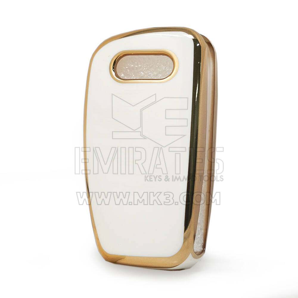 Funda Nano Alta Calidad Para Audi Flip Remote Key Color Blanco | mk3