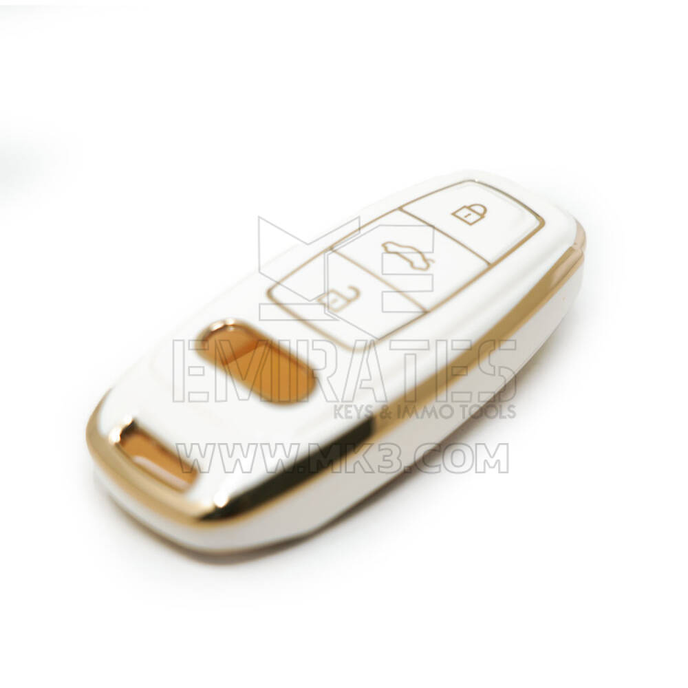 New Aftermarket Nano Alta Qualidade Remote Key Cover Para Audi Remote Key 3 Botões Cor Branca | Chaves dos Emirados