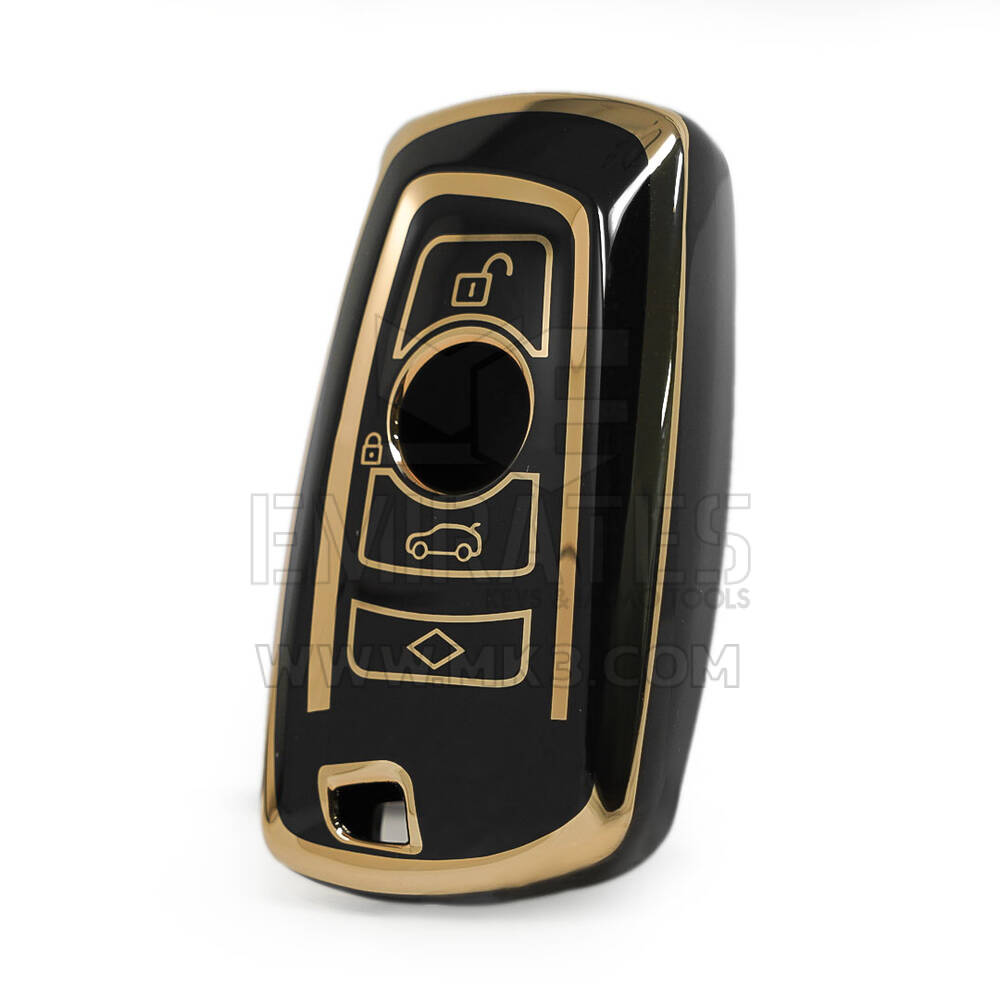 Nano High Quality Cover For BMW CAS4 Remote Key 3 Buttons Black Color