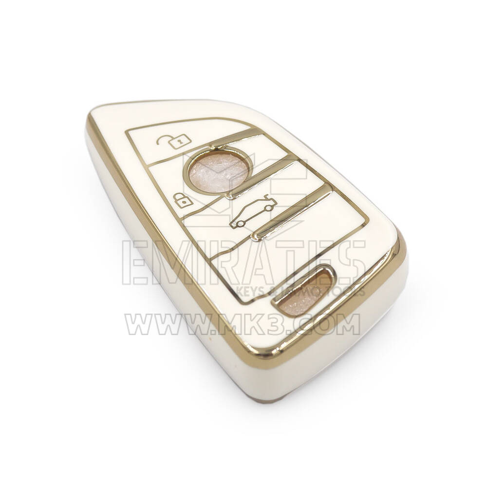 New Aftermarket Nano High Quality Cover For BMW FEM Remote Key 3 Buttons White Color | Emirates Keys
