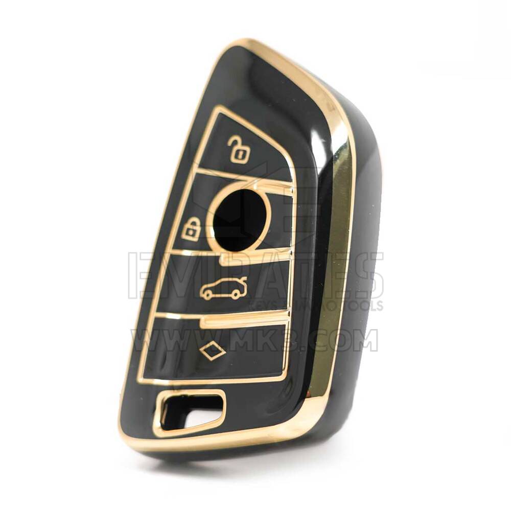 Nano High Quality Cover For BMW CAS4  F Series Remote Key 4 Buttons Black Color