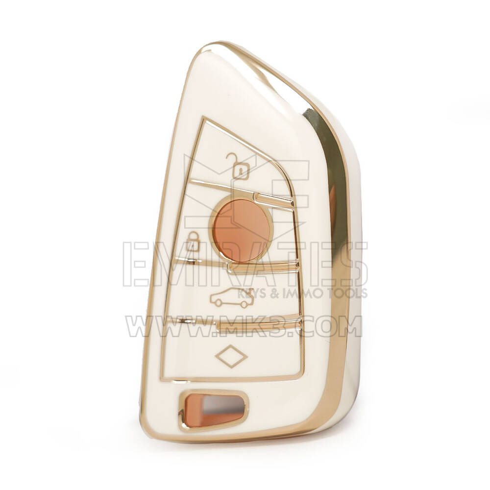 Нано крышка высокого качества для кнопок дистанционного ключа 4 серии БМВ КАС4 ф белого цвета