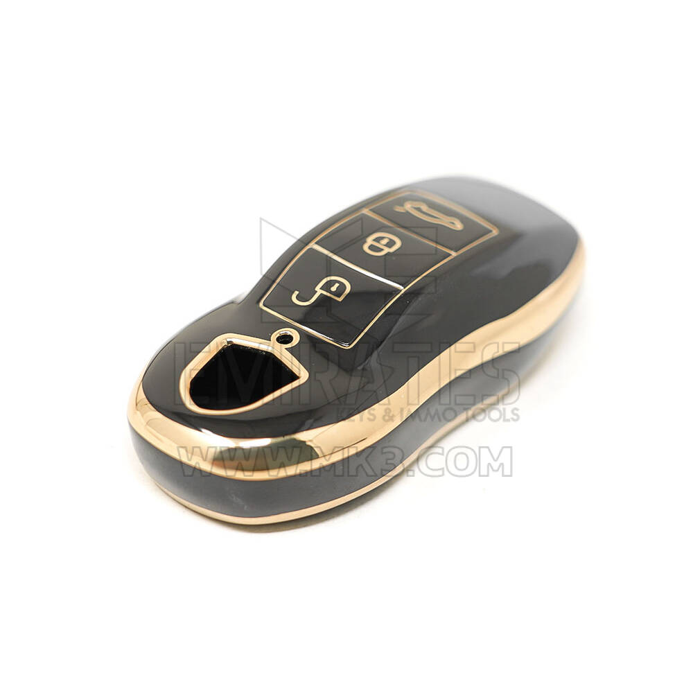 New Aftermarket Nano High Quality Cover For Porsche Remote Key 3 Buttons Black Color | Emirates Keys