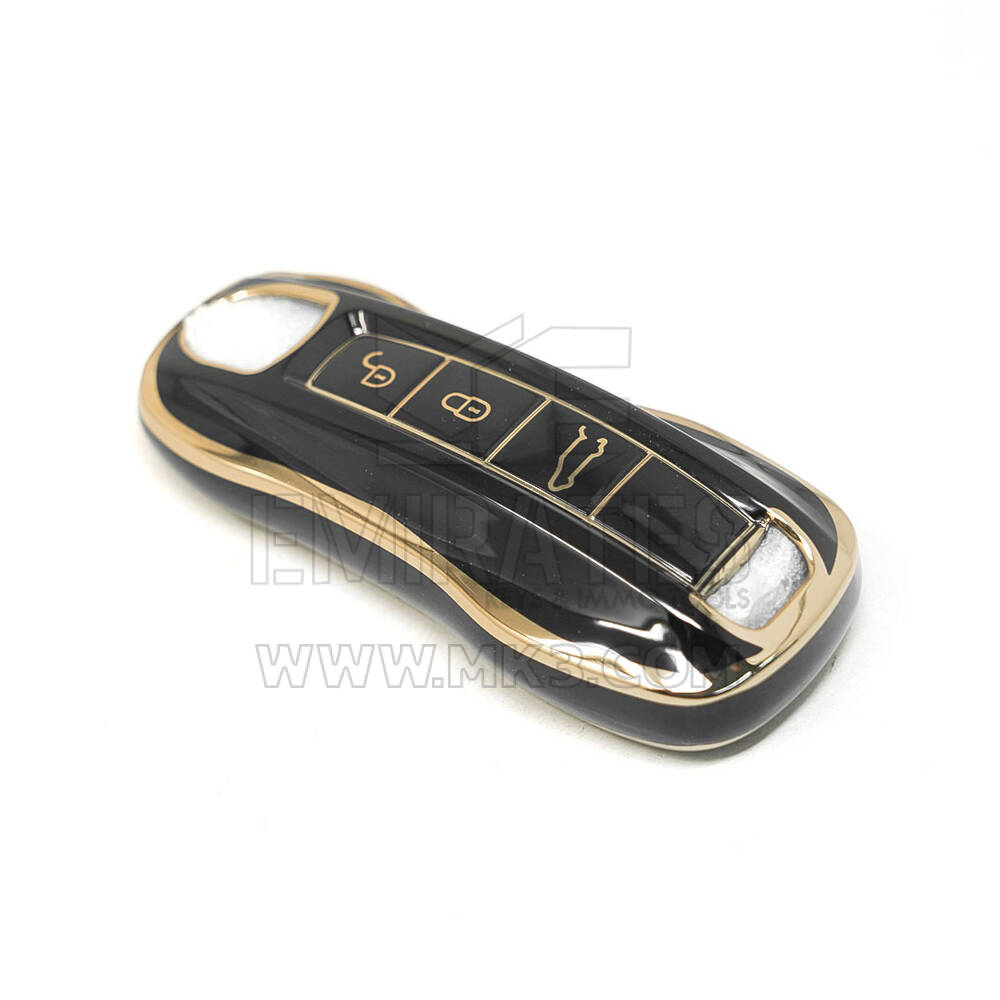 New Aftermarket Nano High Quality Cover For Porsche Cayenne Remote Key 3 Buttons Black Color | Emirates Keys