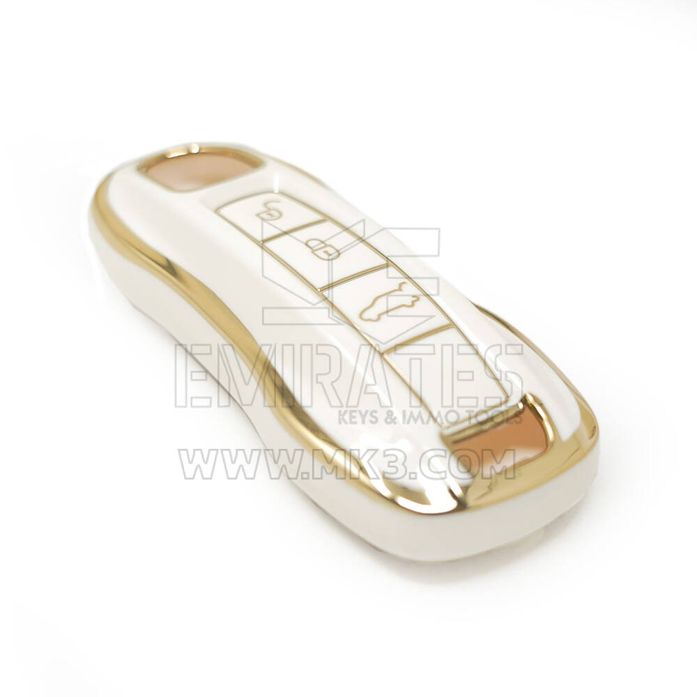Новый послепродажный Nano Высококачественный чехол для Porsche Cayenne Remote Key 3 Кнопки белого цвета | Ключи от Эмирейтс