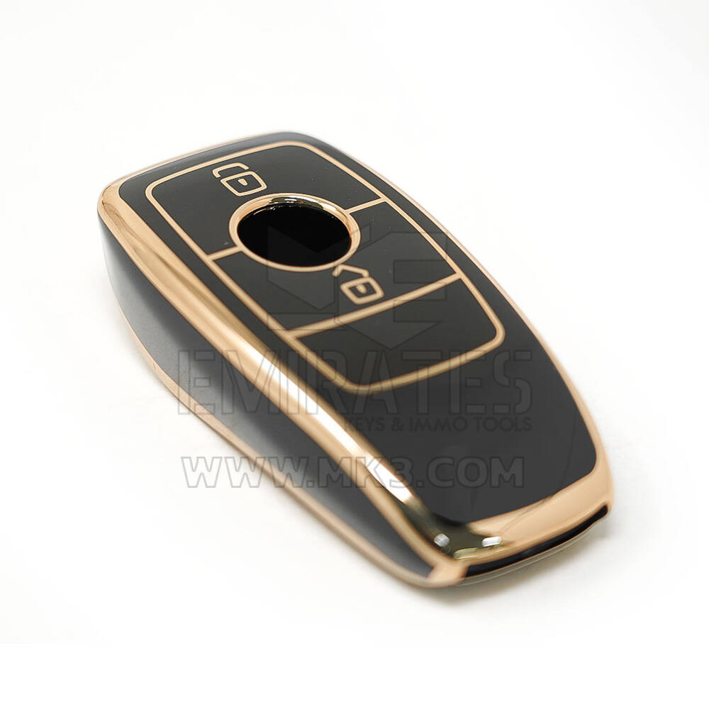 nueva cubierta de alta calidad nano del mercado de accesorios para mercedes benz serie e llave remota 2 botones color negro | Claves de los Emiratos