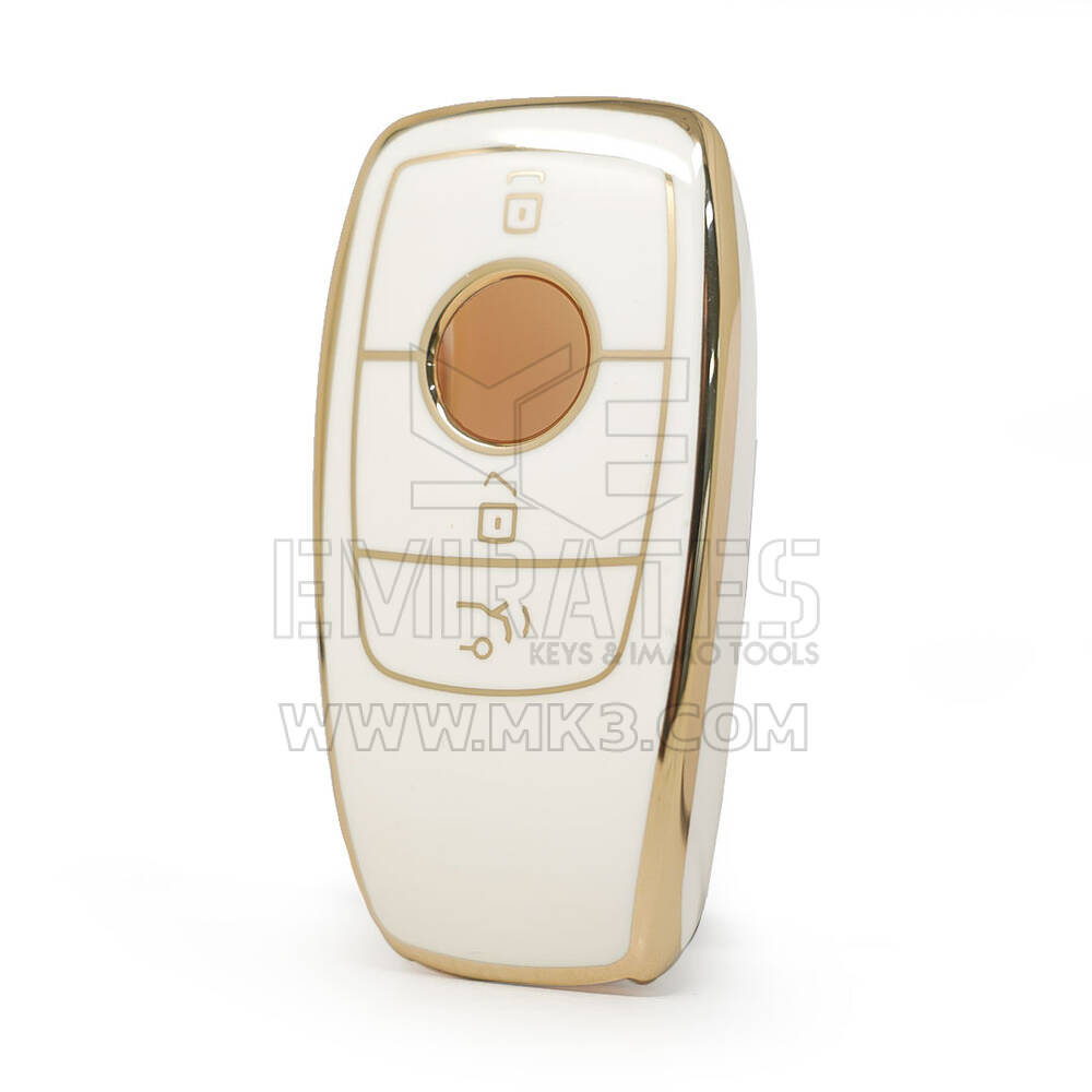 Nano  High Quality Cover For Mercedes Benz E Series Remote Key 3 Buttons White Color