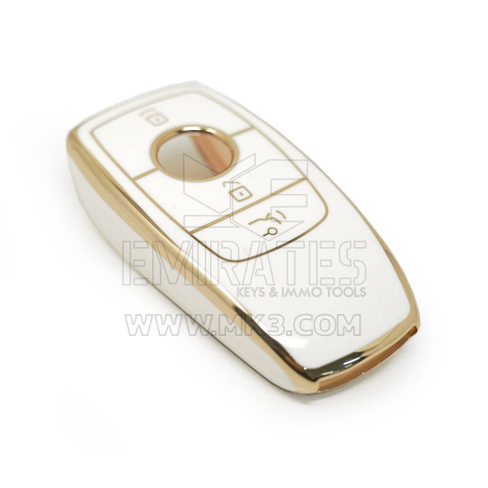 New Aftermarket Nano High Quality Cover For Mercedes Benz E Series Remote Key 3 Buttons White Color | Emirates Keys