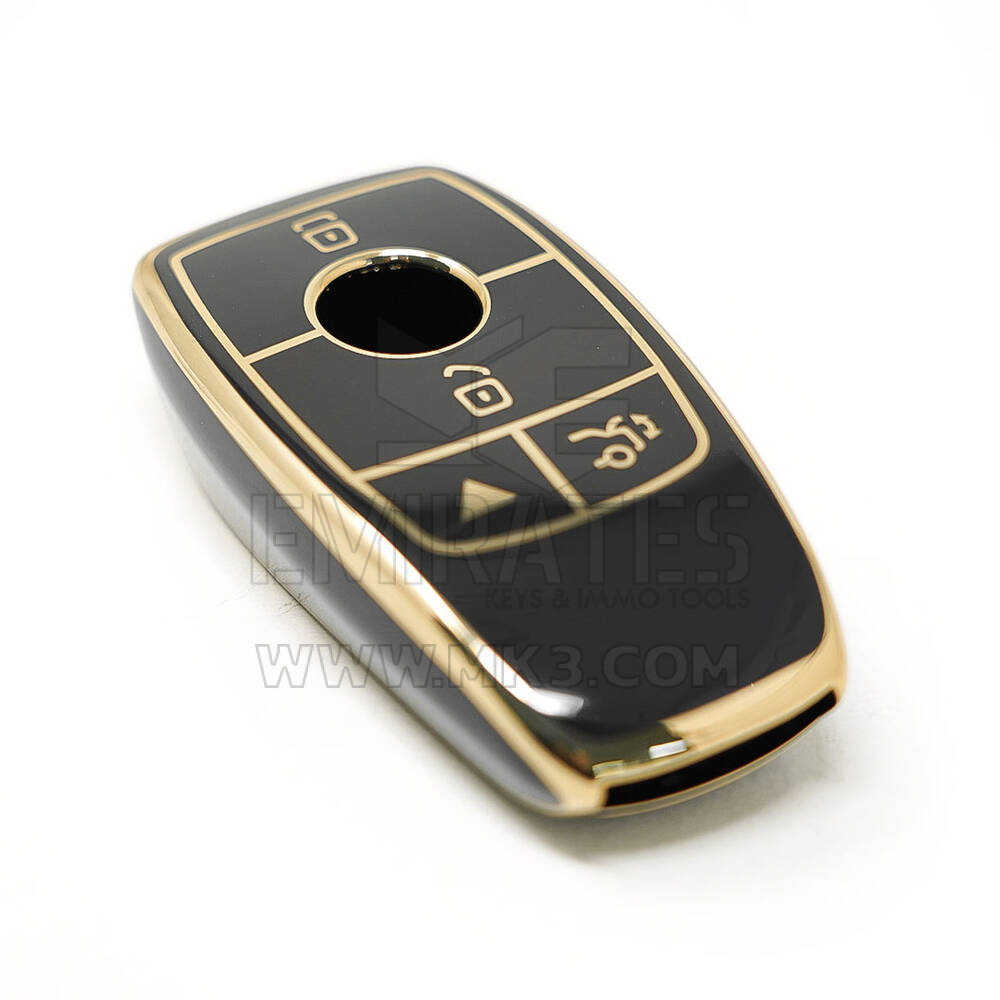 nueva cubierta de alta calidad nano del mercado de accesorios para mercedes benz serie e llave remota 4 botones color negro | Claves de los Emiratos