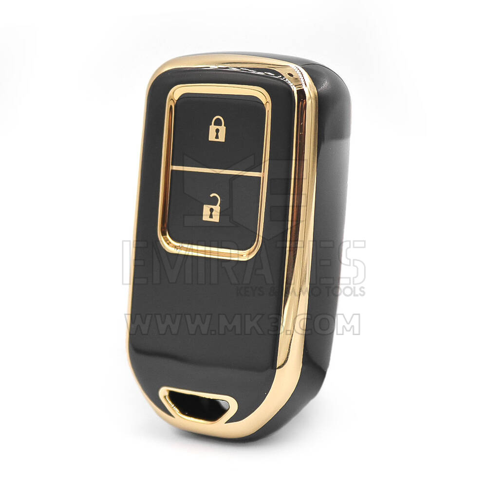 Housse Nano Haute Qualité Pour Honda Remote Key 2 Boutons Couleur Noire