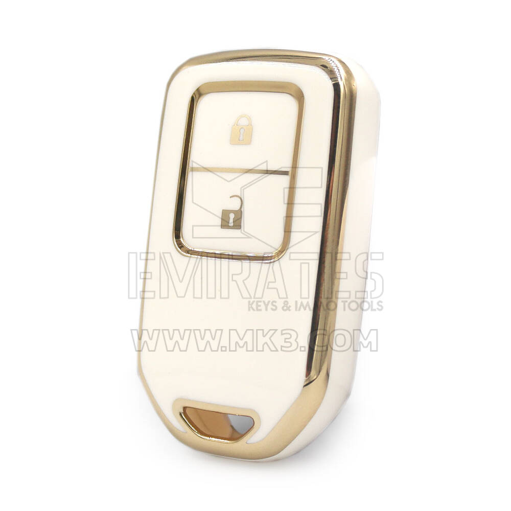 Nano High Quality Cover For Honda Remote Key 2 Buttons White Color