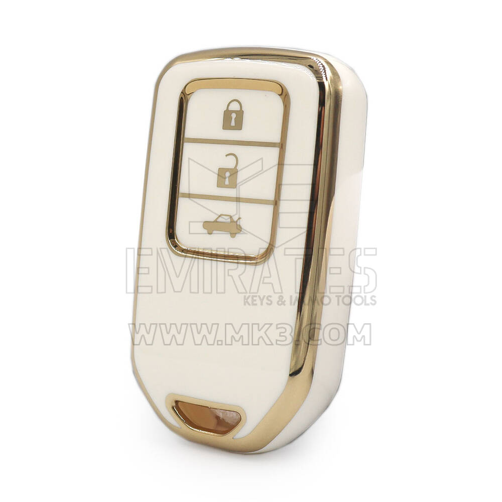 Housse Nano Haute Qualité Pour Honda HR-V Remote Key 3 Boutons Couleur Blanche