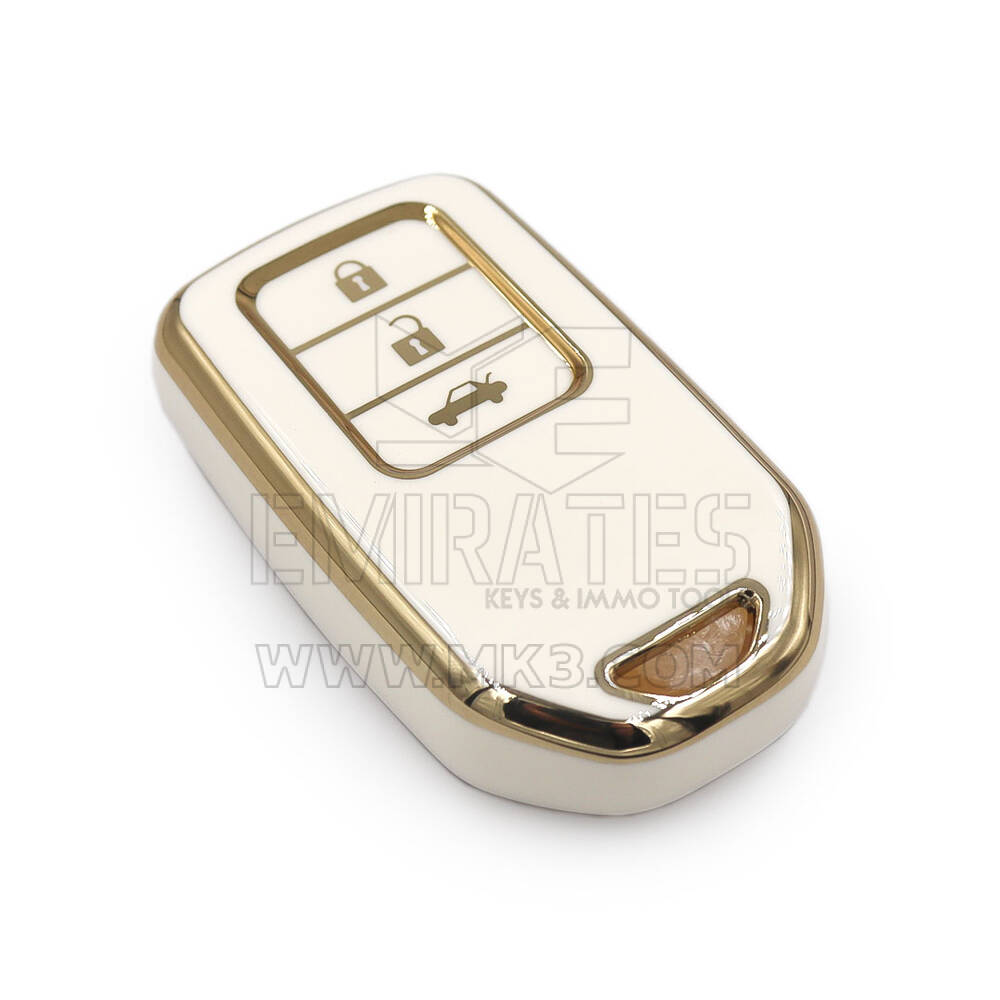 nueva cubierta de alta calidad nano del mercado de accesorios para honda hr-v llave remota 3 botones color blanco | Claves de los Emiratos