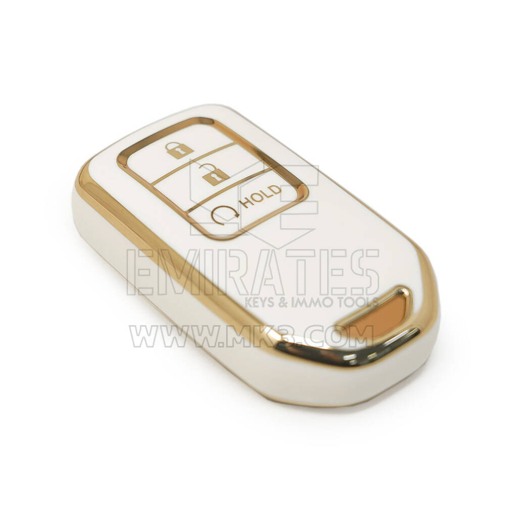 New Aftermarket Nano Cobertura de Alta Qualidade Para Honda Remote Key 3 Botões Auto Start Cor Branca | Chaves dos Emirados