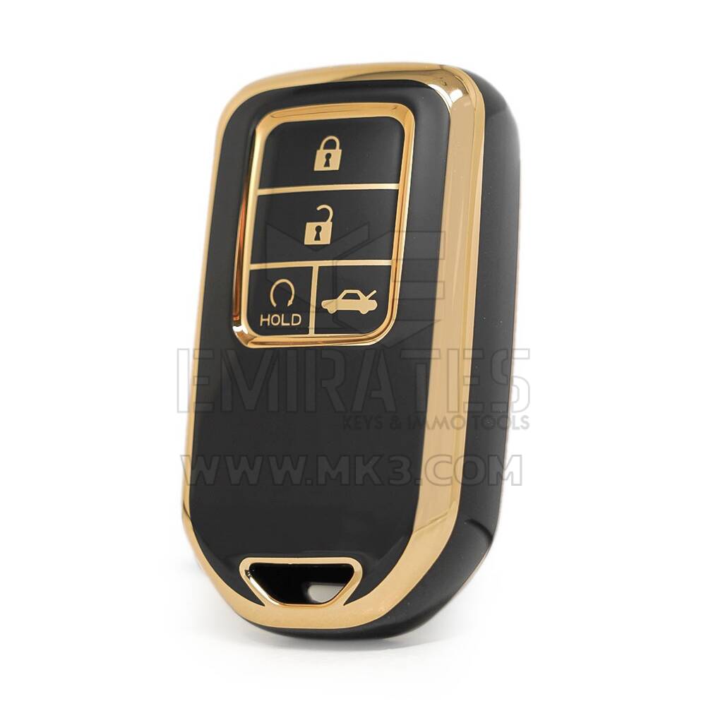 Nano High Quality Cover For Honda Remote Key 4 Buttons Black Color