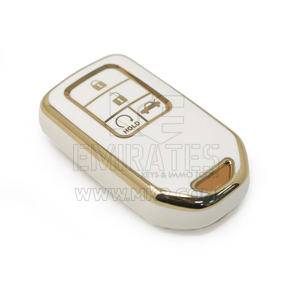 New Aftermarket Nano Cobertura de Alta Qualidade Para Honda Remote Key 4 Botões Cor Branca | Chaves dos Emirados