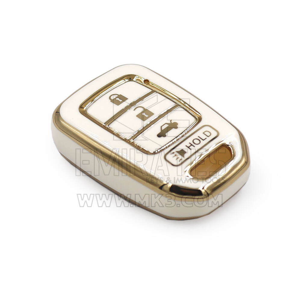 nueva cubierta de alta calidad nano del mercado de accesorios para honda cr-v llave remota 3 + 1 botones color blanco | Claves de los Emiratos