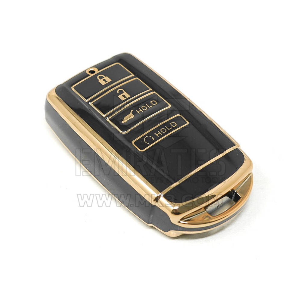 nueva cubierta de alta calidad nano del mercado de accesorios para honda hr-v llave remota 4 botones de inicio automático color negro | Claves de los Emiratos