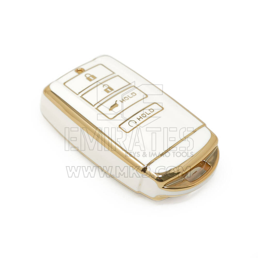 nueva cubierta de alta calidad nano del mercado de accesorios para honda hr-v llave remota 4 botones de inicio automático color blanco | Claves de los Emiratos