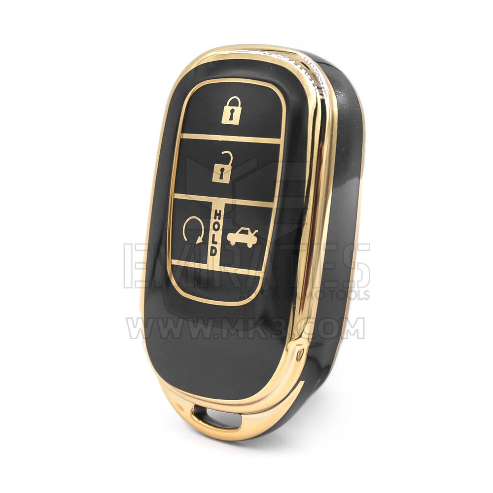 Capa nano de alta qualidade para novo Honda Remote Key 4 botões cor preta