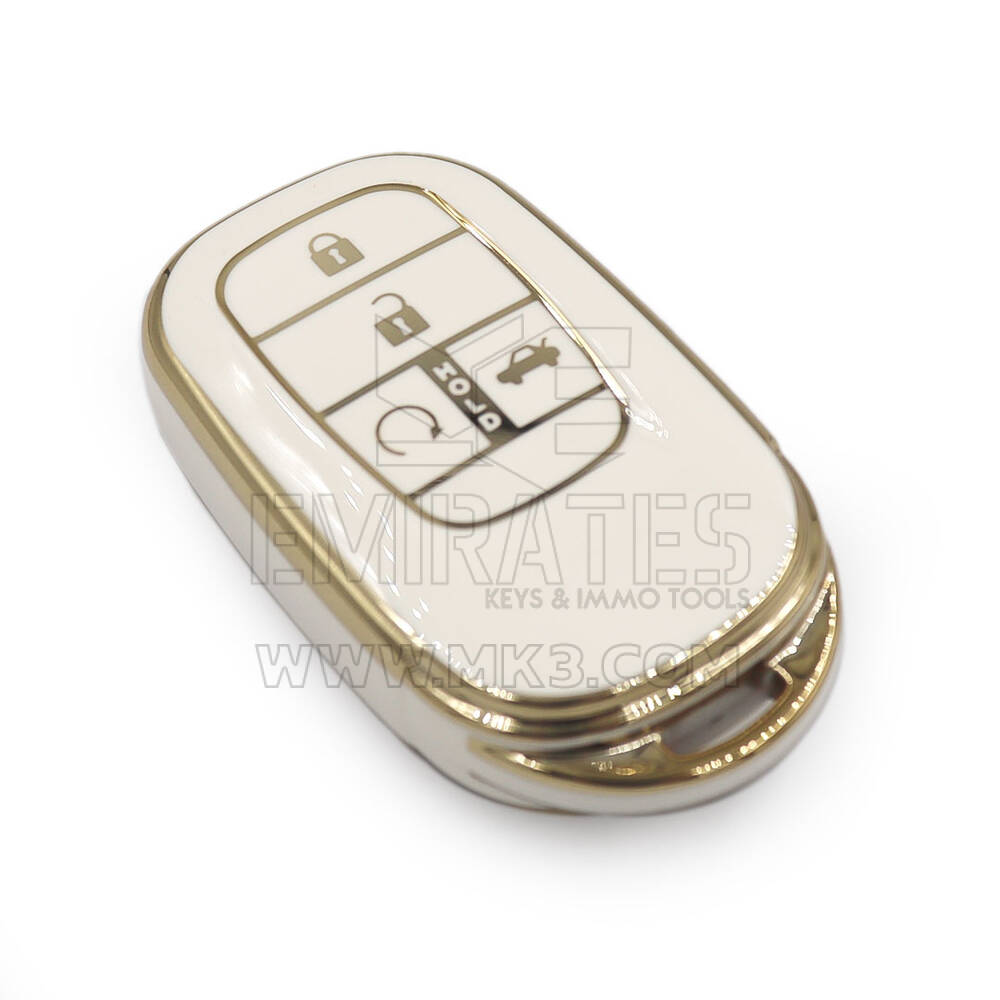 New Aftermarket Nano Cover di alta qualità per la nuova chiave telecomando Honda 4 pulsanti colore bianco | Emirates Keys
