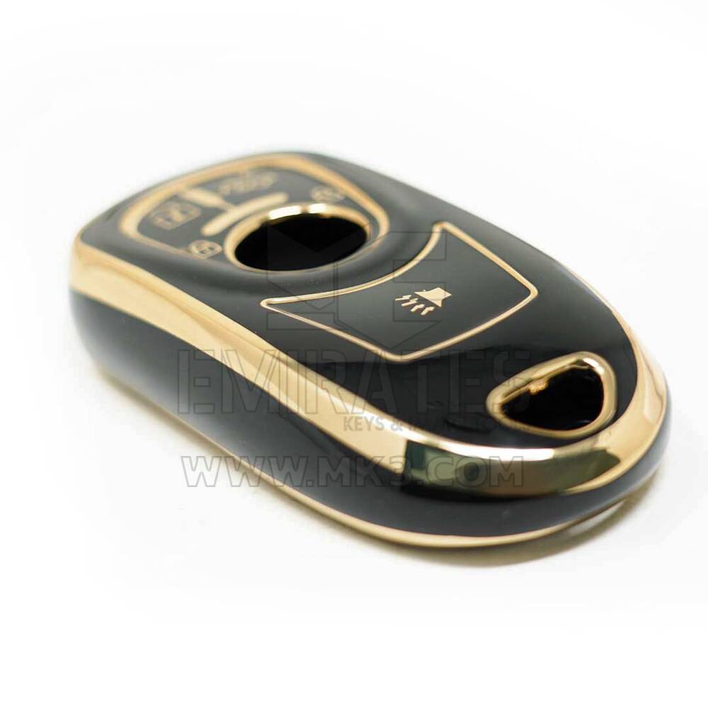Nueva cubierta de alta calidad Nano del mercado de accesorios para Buick Flip Remote Key 3 + 1 botones Color negro | Claves de los Emiratos