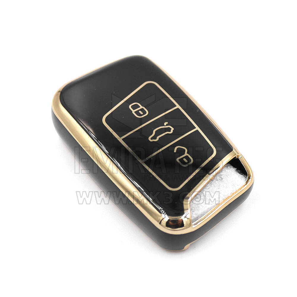 nueva cubierta de alta calidad nano del mercado de accesorios para volkswagen vw touran llave remota 3 botones color negro | Claves de los Emiratos