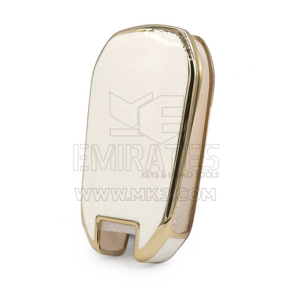 Capa Nano Para Peugeot 407 408 Chave Remota 3 Botões Branco | MK3